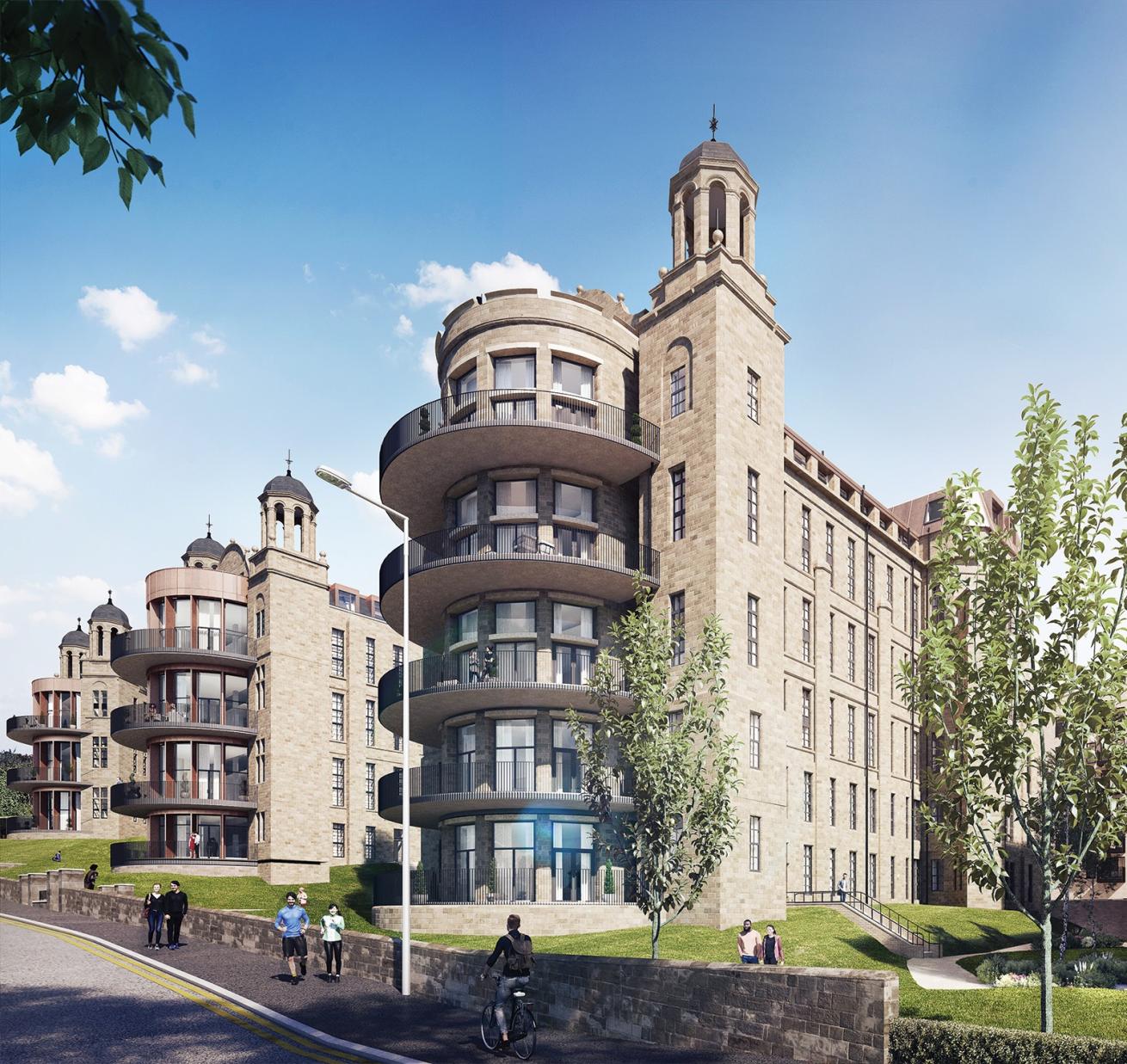 Computer generated image of the Nightingale property types at The Victoria development in Glasgow.